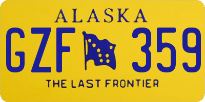 AK license plate GZF359