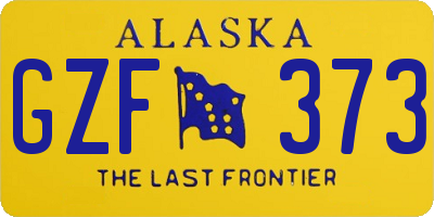AK license plate GZF373