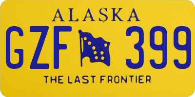 AK license plate GZF399