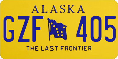 AK license plate GZF405