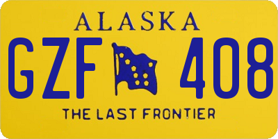 AK license plate GZF408