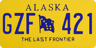 AK license plate GZF421