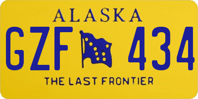 AK license plate GZF434