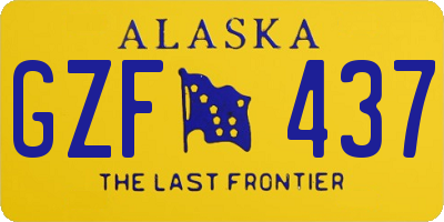 AK license plate GZF437