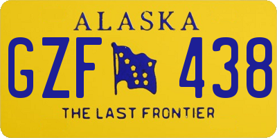 AK license plate GZF438
