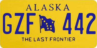 AK license plate GZF442