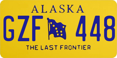 AK license plate GZF448