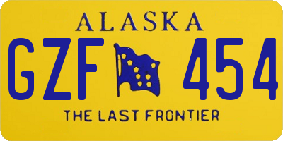 AK license plate GZF454