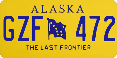 AK license plate GZF472