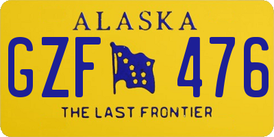 AK license plate GZF476