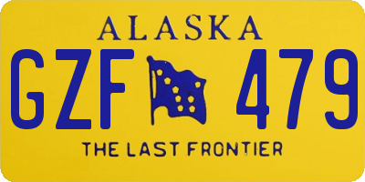 AK license plate GZF479