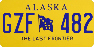 AK license plate GZF482