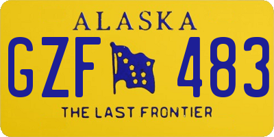 AK license plate GZF483