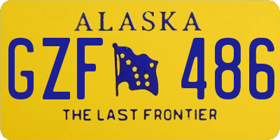 AK license plate GZF486