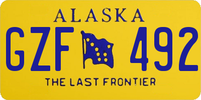 AK license plate GZF492