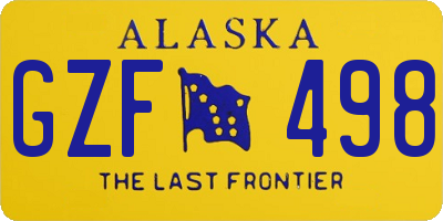 AK license plate GZF498