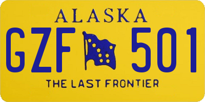 AK license plate GZF501