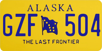 AK license plate GZF504