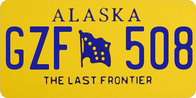 AK license plate GZF508