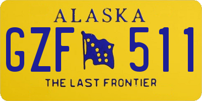 AK license plate GZF511