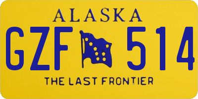 AK license plate GZF514