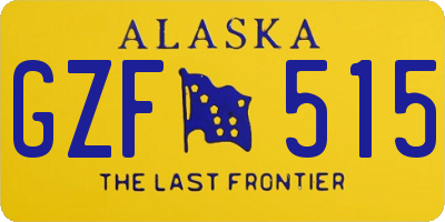 AK license plate GZF515