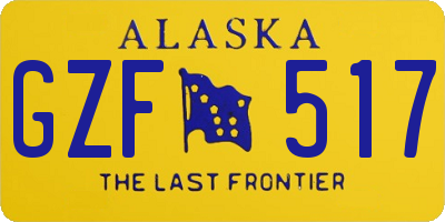 AK license plate GZF517