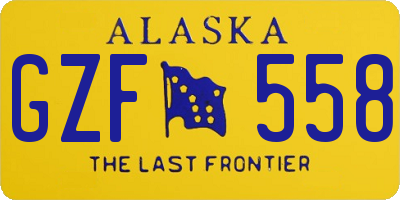 AK license plate GZF558