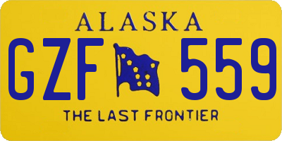 AK license plate GZF559
