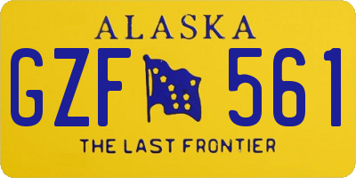 AK license plate GZF561