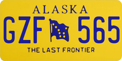 AK license plate GZF565