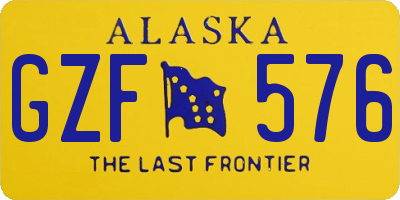 AK license plate GZF576
