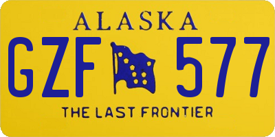AK license plate GZF577