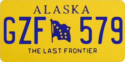 AK license plate GZF579