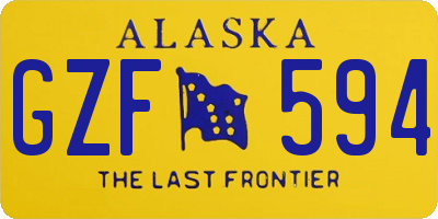 AK license plate GZF594