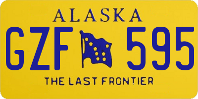 AK license plate GZF595