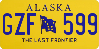 AK license plate GZF599