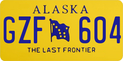AK license plate GZF604