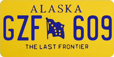 AK license plate GZF609