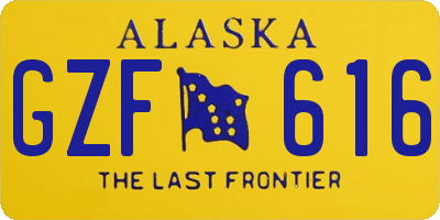 AK license plate GZF616