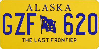 AK license plate GZF620