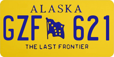 AK license plate GZF621