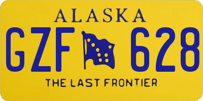 AK license plate GZF628