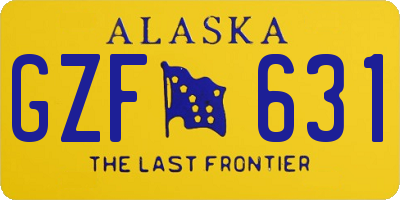 AK license plate GZF631