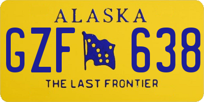 AK license plate GZF638