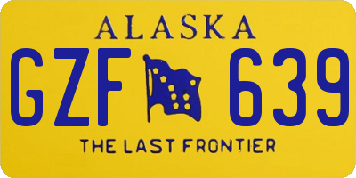 AK license plate GZF639
