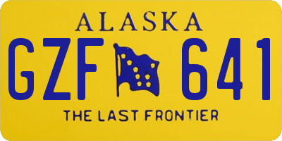 AK license plate GZF641