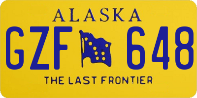 AK license plate GZF648