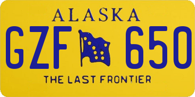 AK license plate GZF650