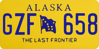 AK license plate GZF658